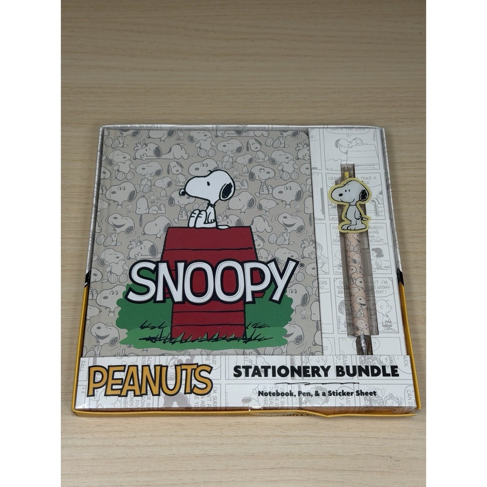 Peanuts Snoopy Stationary Bundle Notebook, Pen & Sticker Sheet